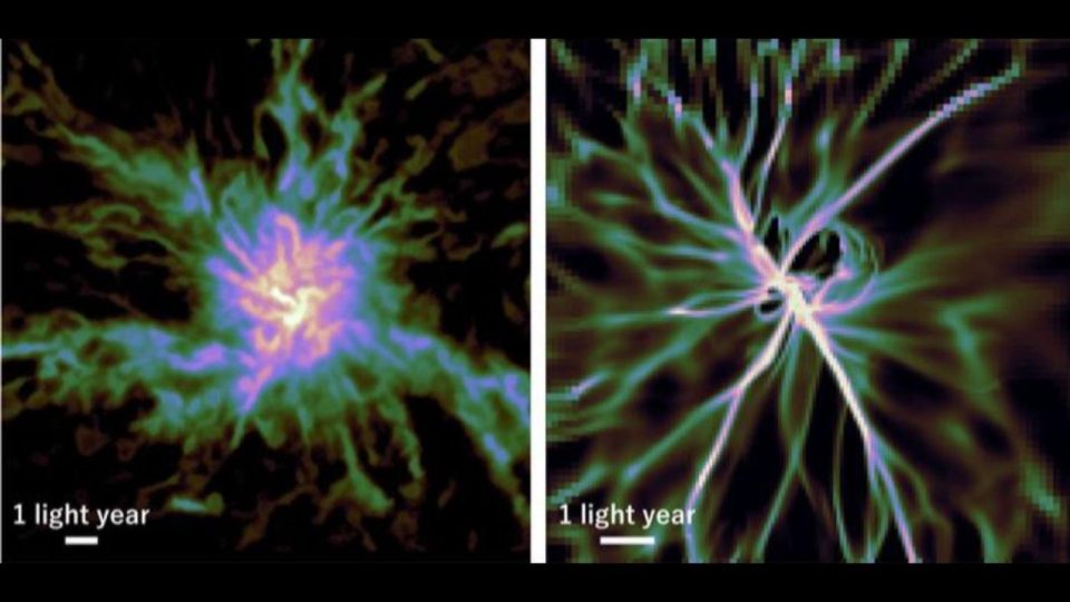 Las ondas de choque de estrellas moribundas esculpen 'ruedas de carro cósmicas' donde nacen nuevas estrellas