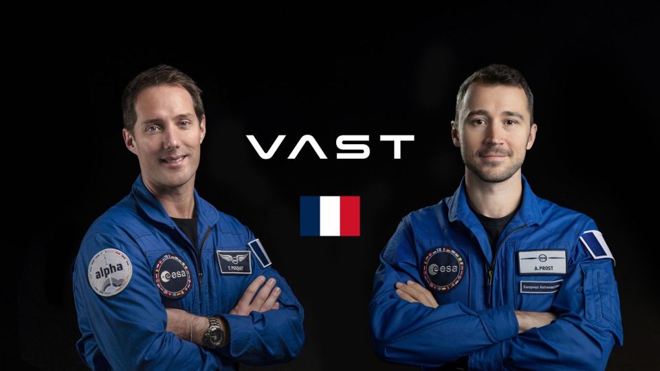 Francia asegura dos plazas de astronautas en las futuras misiones comerciales de Vast Space